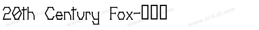 20th Century Fox字体转换